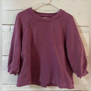 Madewell Balloon-Sleeve Sweatshirt (M) – Dusty Mauve